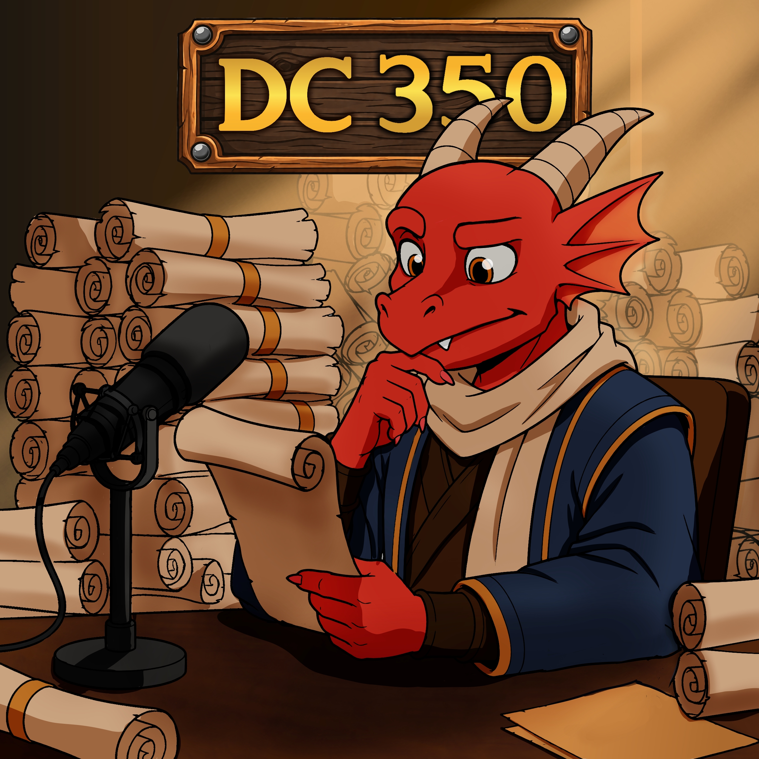 Leitura de pergaminhos - Tatuando abobrinhas em meio a gargarejos | DC 350 episode artwork